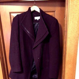 Calvin Klein Woman's Wool Overcoat, dark burgundy